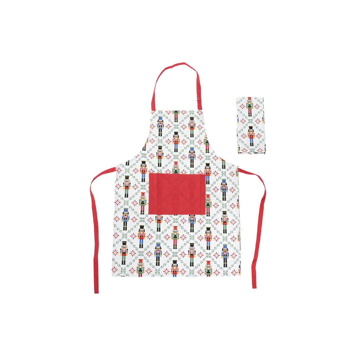 Apron Home ESPRIT White Red Green Beige 60 x 0,2 x 80 cm (2 Units) Apron Home ESPRIT White Red Green Beige 60 x 0,2 x 80 cm (2 Units)