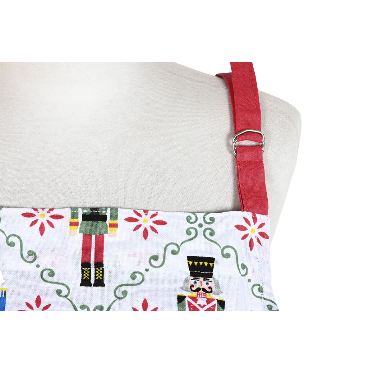 Apron Home ESPRIT White Red Green Beige 60 x 0,2 x 80 cm (2 Units)