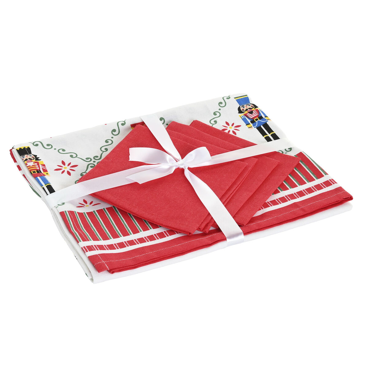 Stain-proof resined tablecloth Home ESPRIT Red Green Beige (5 Pieces) Stain-proof resined tablecloth Home ESPRIT Red Green Beige (5 Pieces)