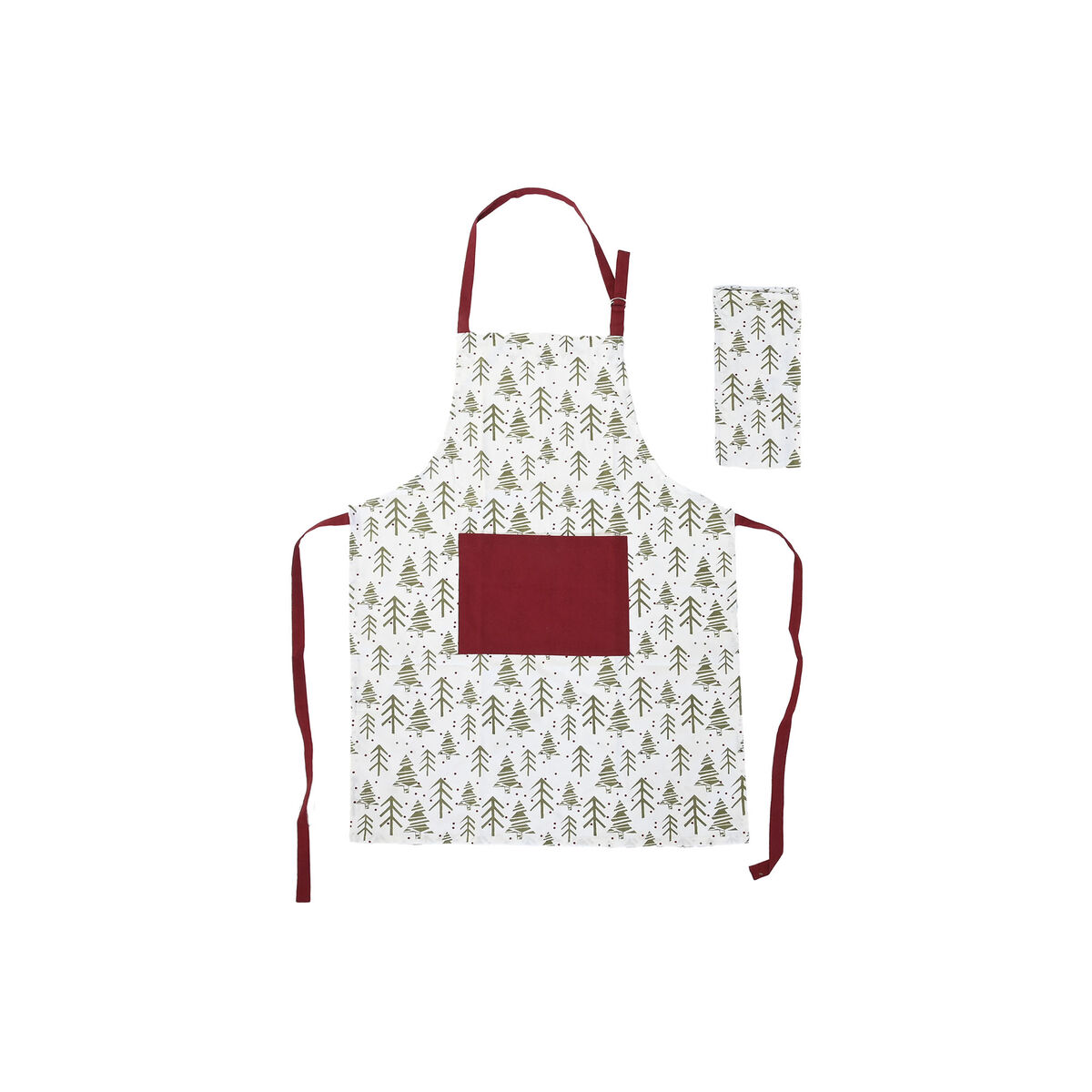 Apron Home ESPRIT White Red Green Beige 60 x 0,2 x 80 cm (2 Units) Apron Home ESPRIT White Red Green Beige 60 x 0,2 x 80 cm (2 Units)