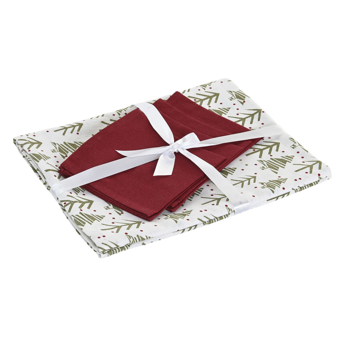 Stain-proof resined tablecloth Home ESPRIT White Green Beige (5 Pieces) Stain-proof resined tablecloth Home ESPRIT White Green Beige (5 Pieces)