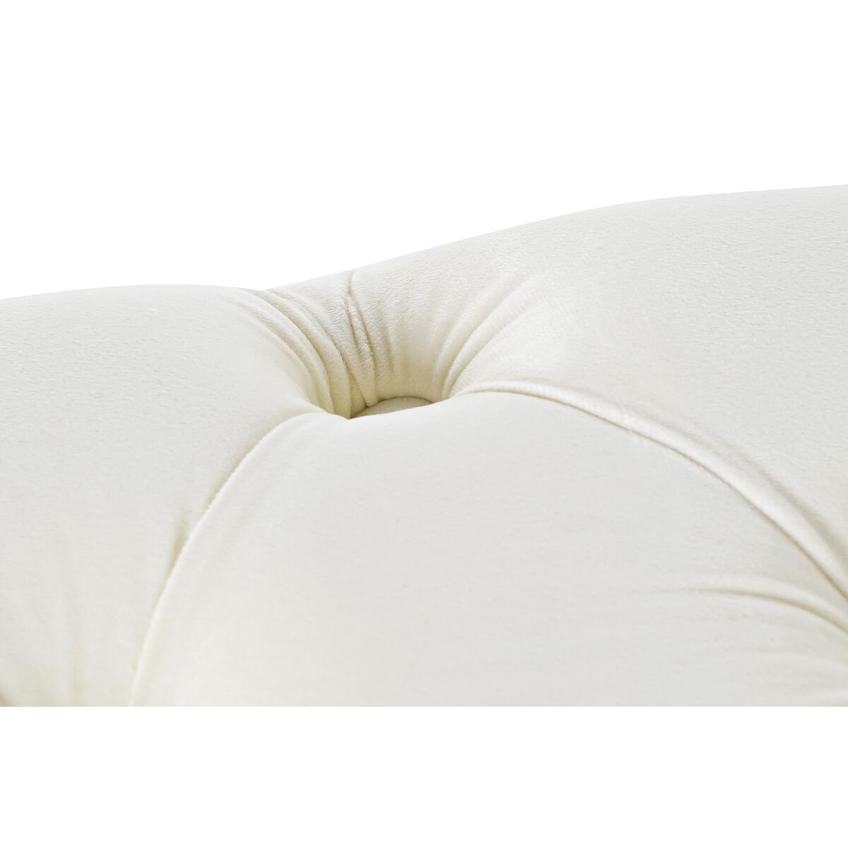 Bench Home ESPRIT Cream Golden Polyester Metal 103 x 46 x 42 cm