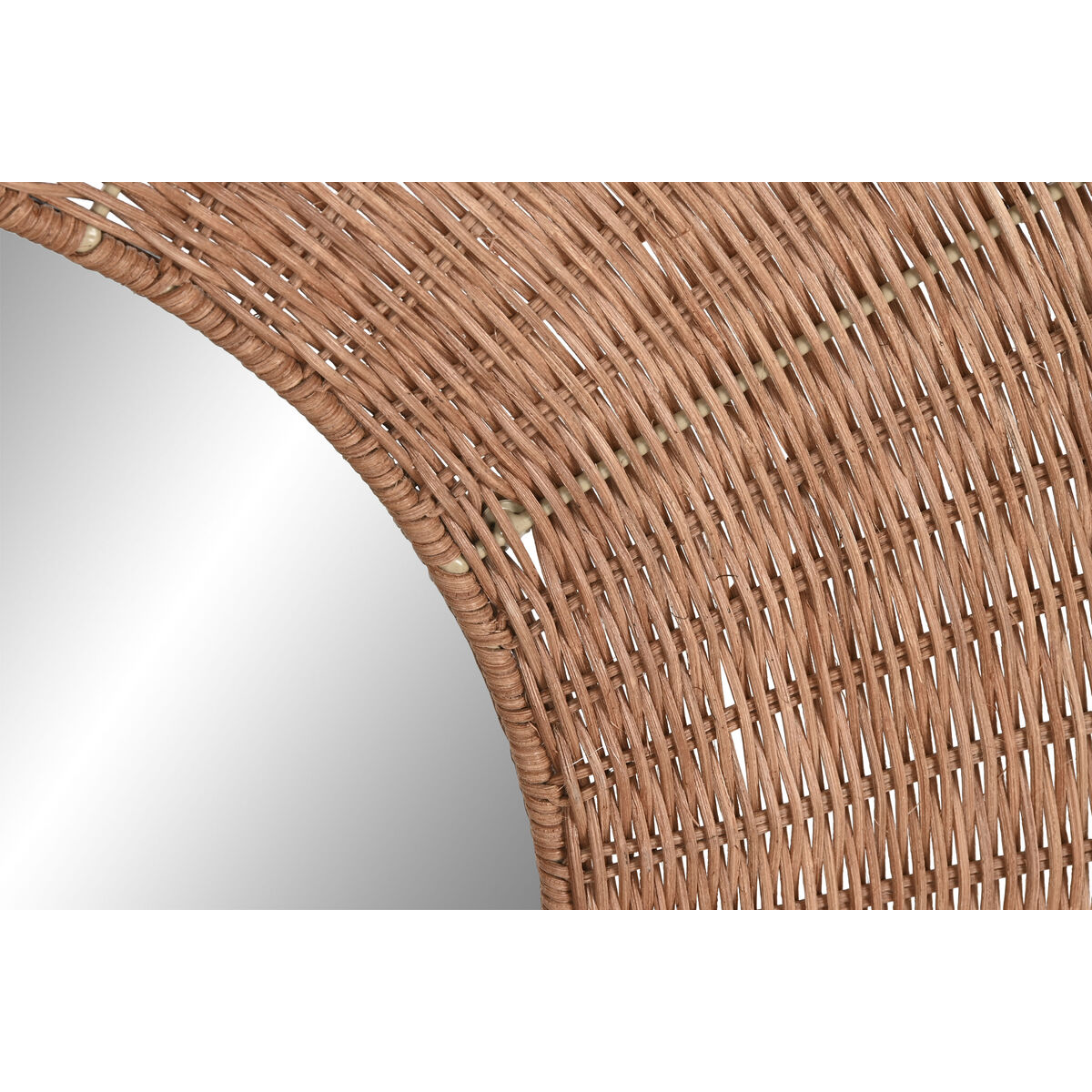 Wall mirror Home ESPRIT Brown Natural Tropical 98 x 1 x 98 cm