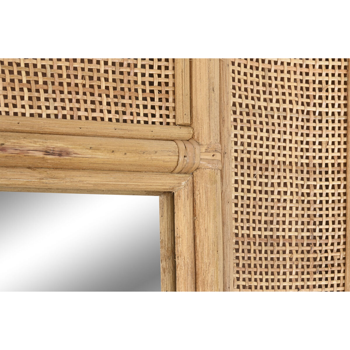 Wall mirror Home ESPRIT Light brown Natural Tropical