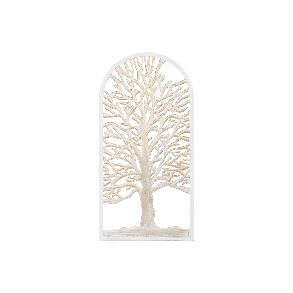 Decorative Figure Home ESPRIT White Beige Tree Stripped