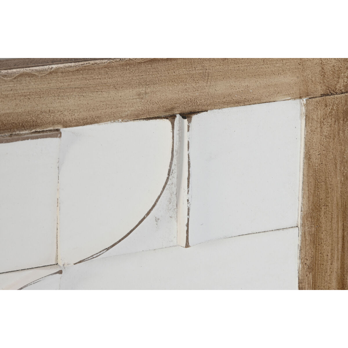 Decorative Figure Home ESPRIT White Natural Modern 90 x 3 x 90 cm