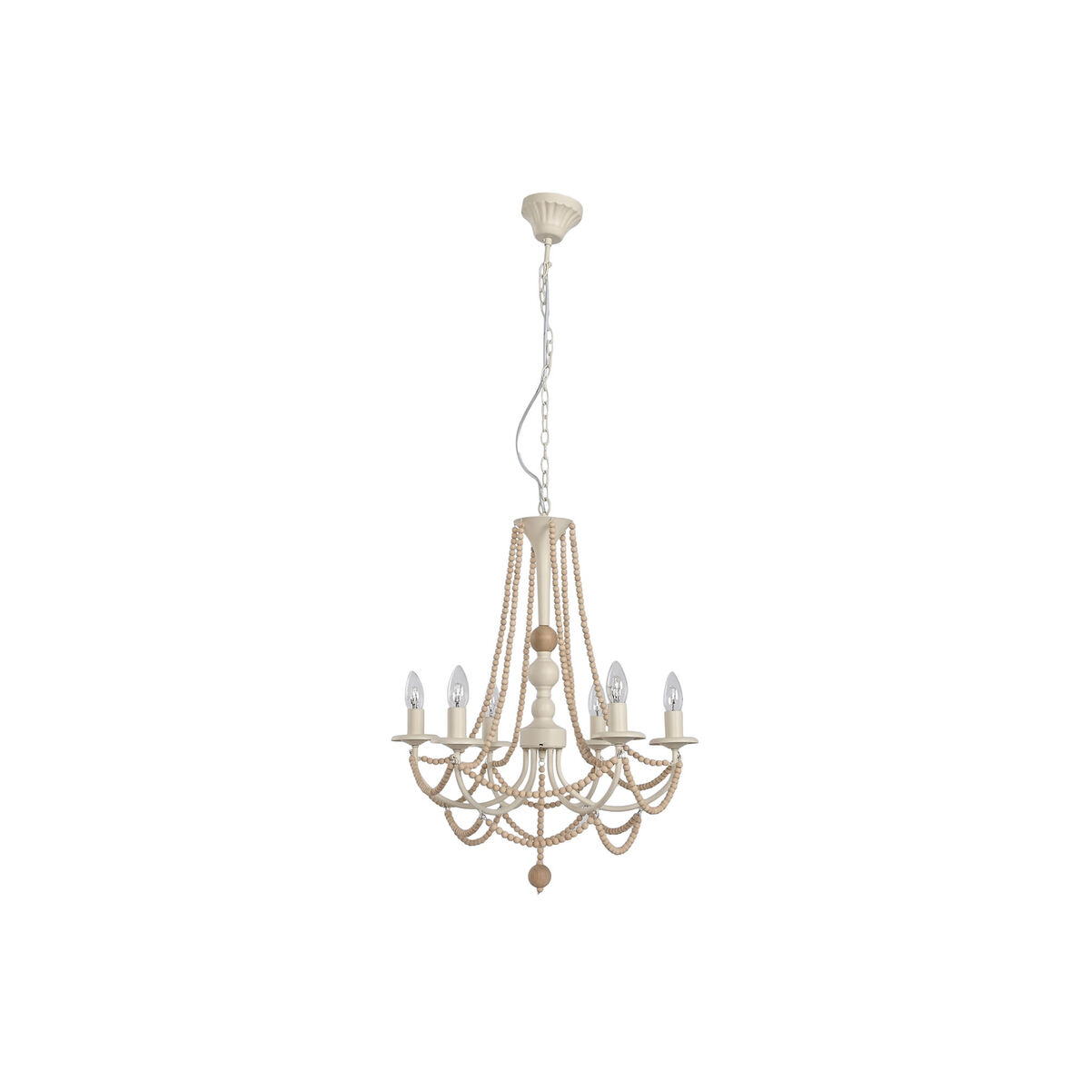 Ceiling Light Home ESPRIT Light brown Metal Iron Pinewood 25 W 57 x 28 x 57 cm