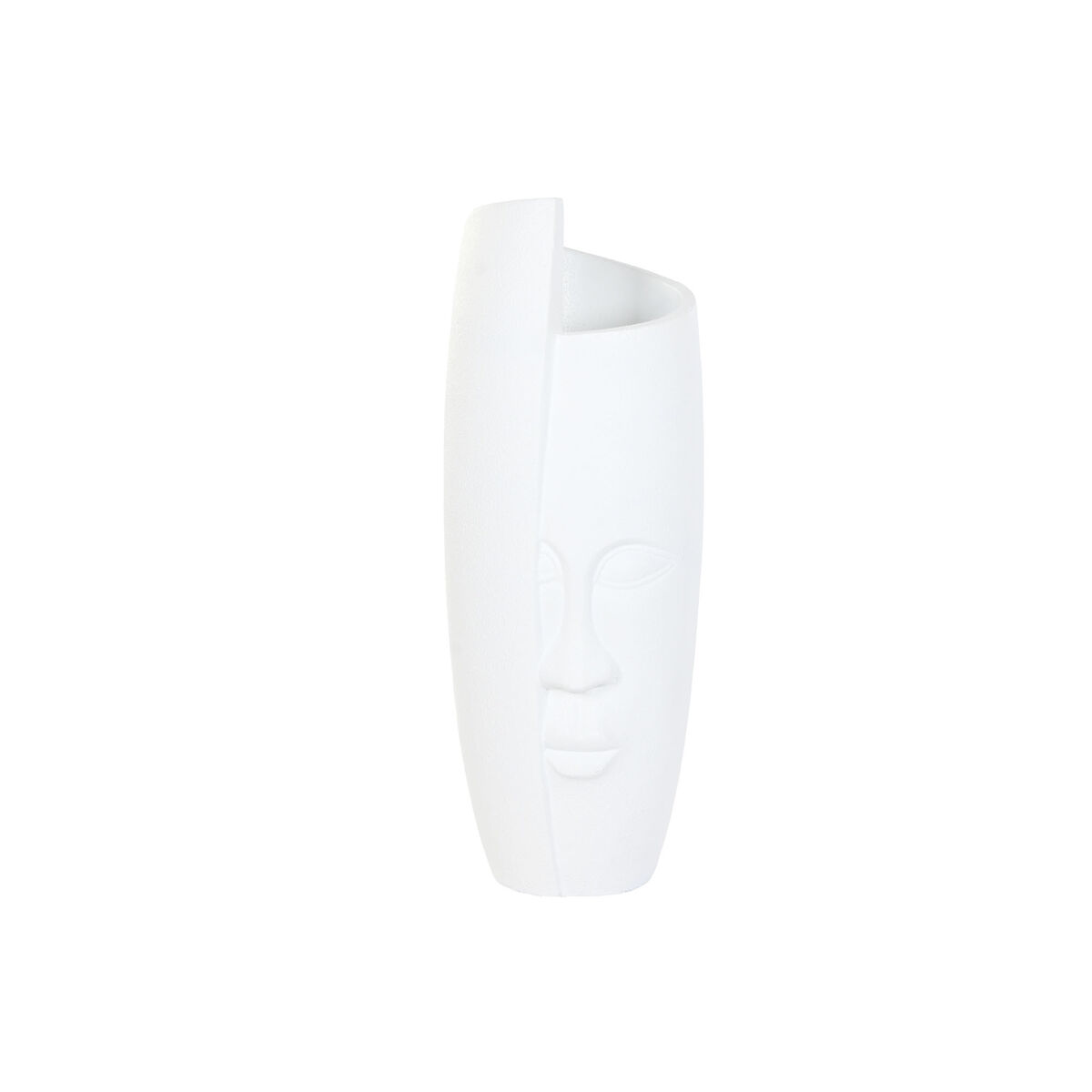 Planter Home ESPRIT White Magnesium Modern Face 33 x 33 x 72 cm