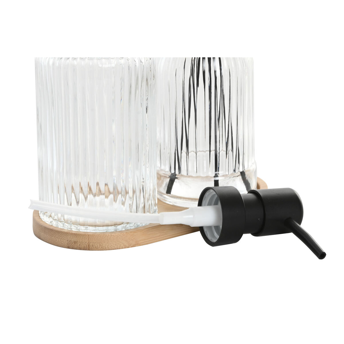 Bath Set Home ESPRIT Black Transparent Bamboo Crystal Modern 3 Pieces