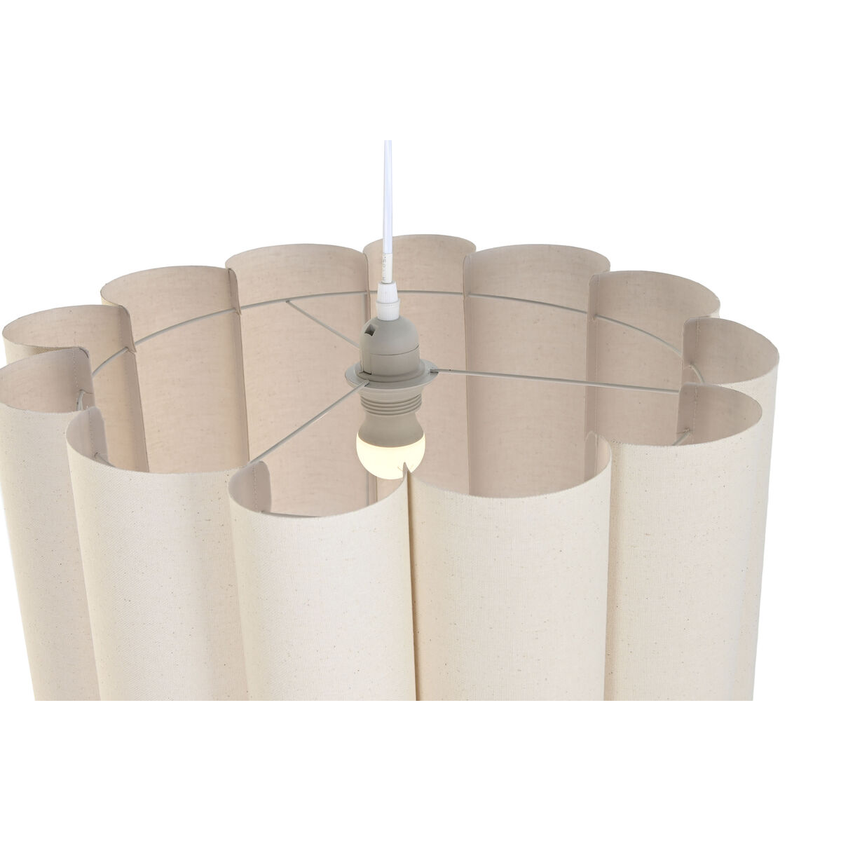 Ceiling Light Home ESPRIT White Beige Metal 50 W 50 x 50 x 30 cm