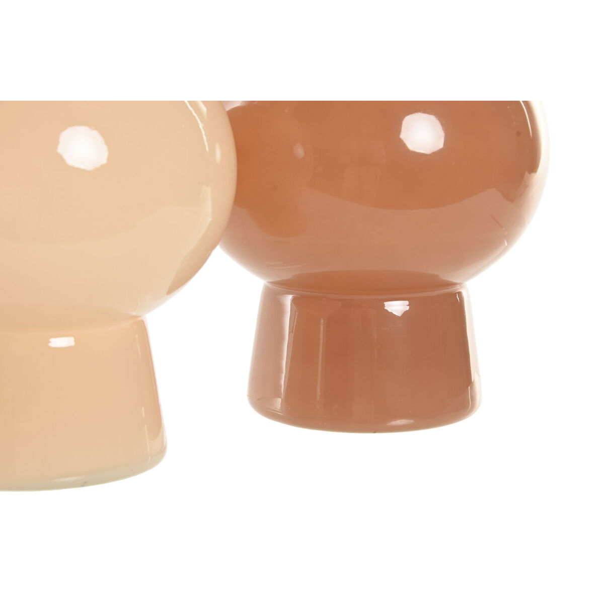 Vase Home ESPRIT Cream Terracotta Crystal 15 x 15 x 24 cm (2 Units)