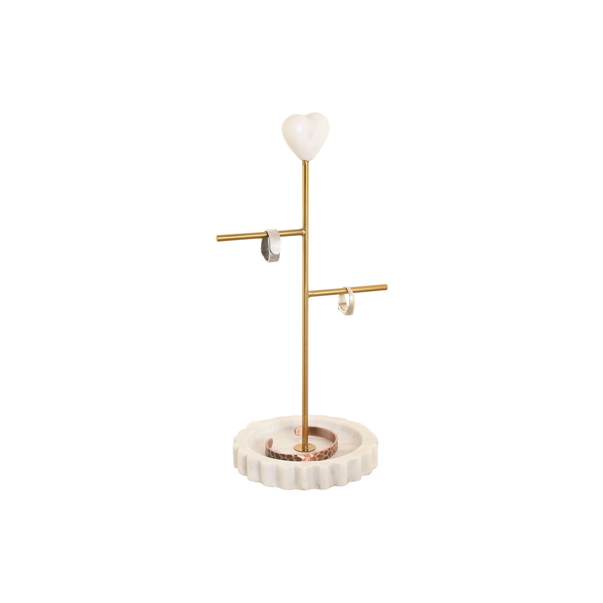 Jewellery Stand Home ESPRIT White Golden Metal 16 x 13 x 32 cm