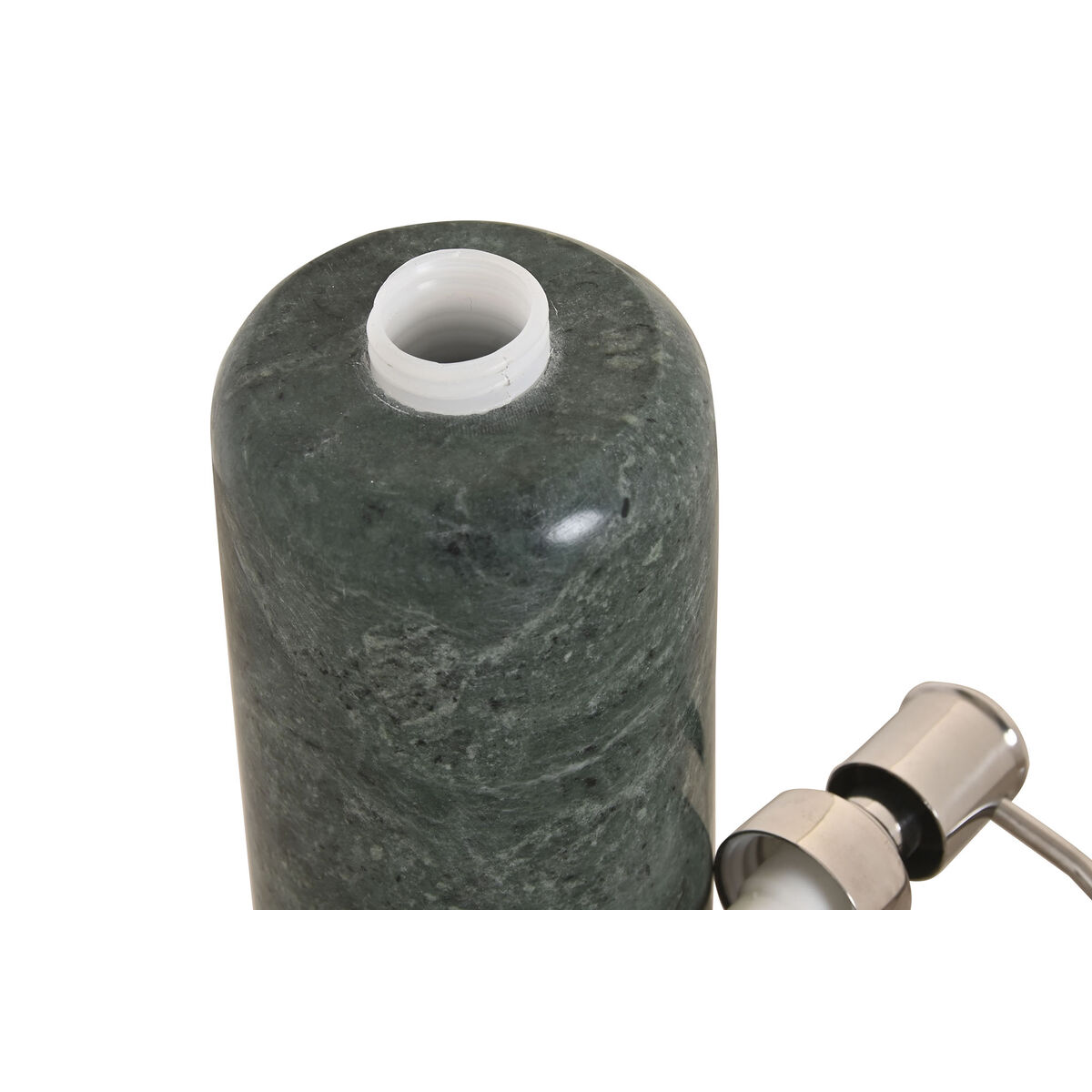 Soap Dispenser Home ESPRIT Green Silver Stainless steel Marble Modern 7,5 x 7,5 x 18 cm