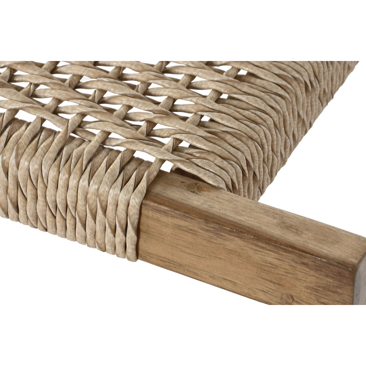 Bench Home ESPRIT Brown Synthetic fibre Fibre Teak 120 x 40 x 45 cm