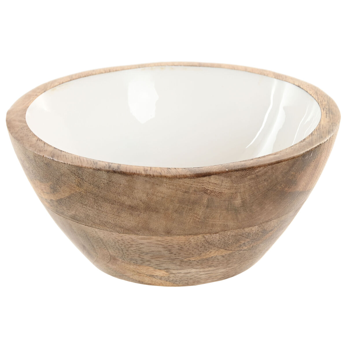 Snack Bowl Home ESPRIT White Natural Mango wood Lacquered 15 x 15 x 7 cm Snack Bowl Home ESPRIT White Natural Mango wood Lacquered 15 x 15 x 7 cm