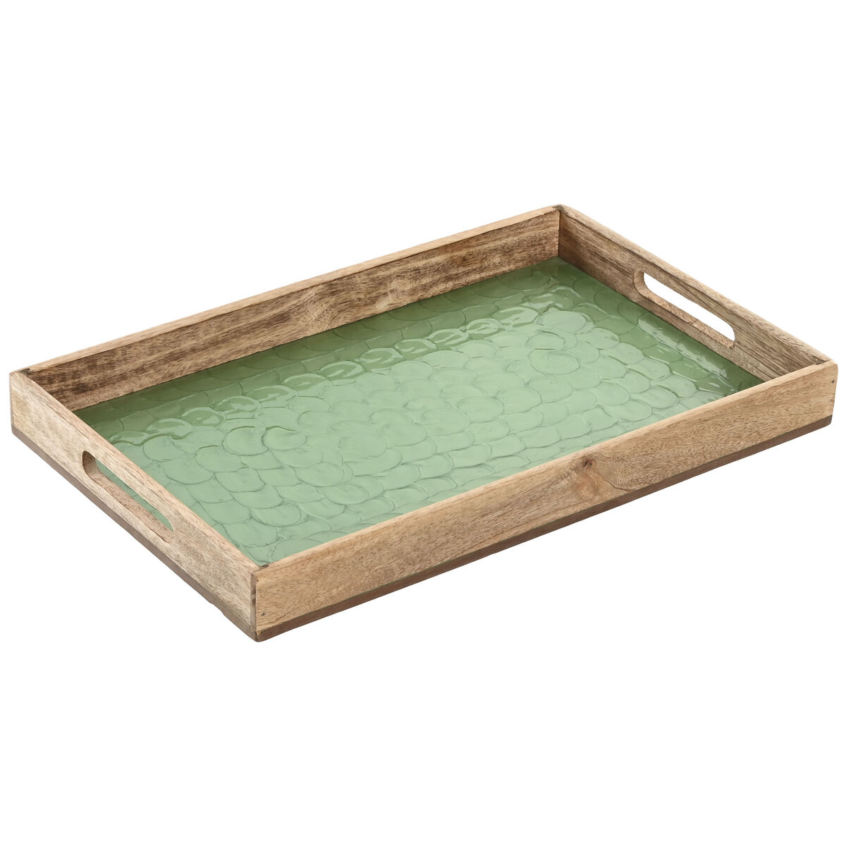 Snack tray Home ESPRIT Green Natural Modern