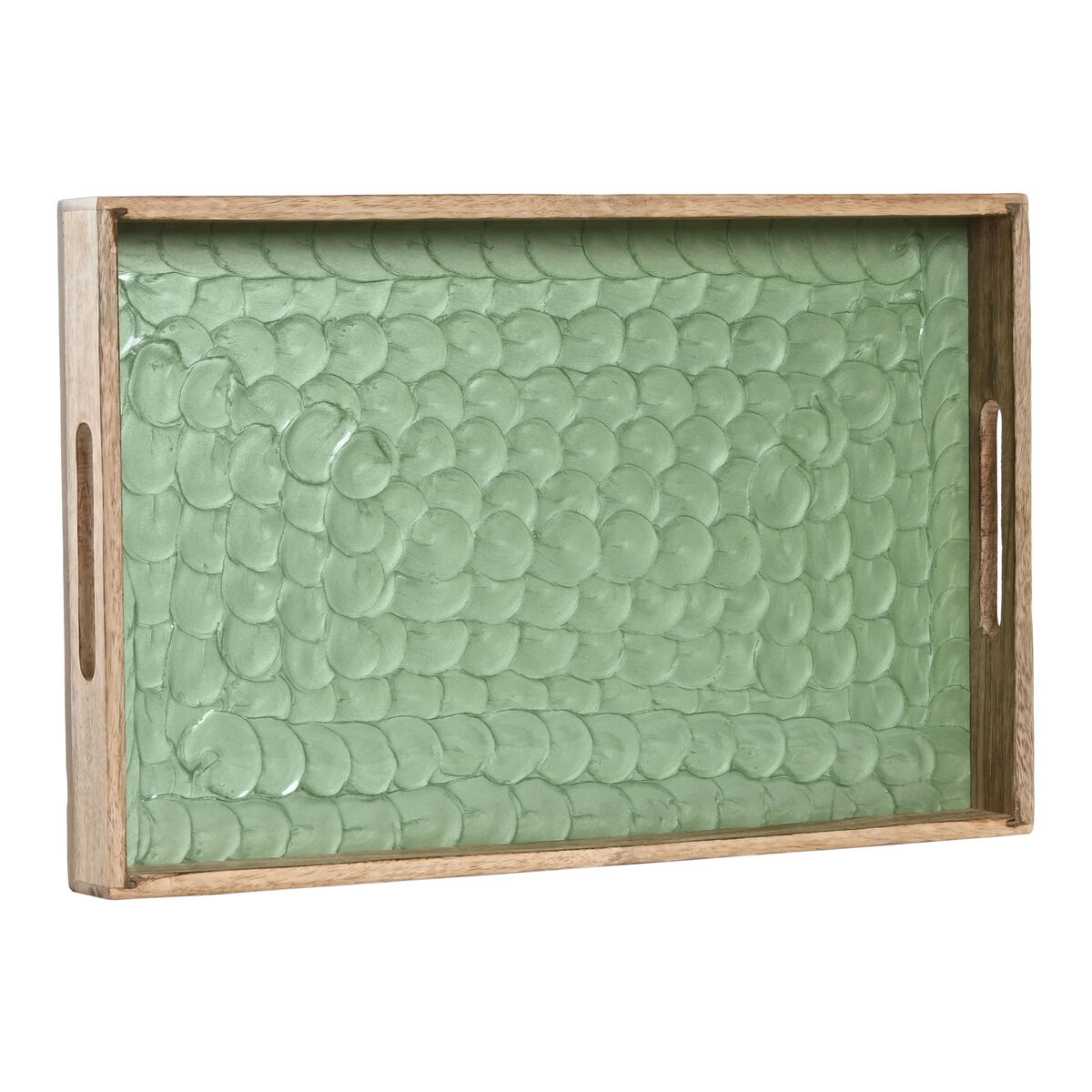Snack tray Home ESPRIT Green Natural Modern