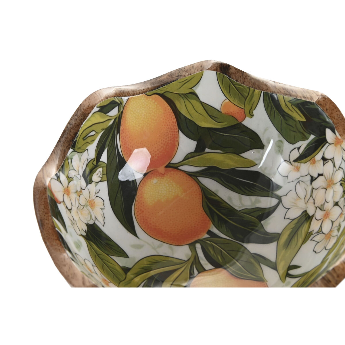 Snack Bowl Home ESPRIT Multicolour Mango wood Lacquered 15 x 15 x 6,5 cm