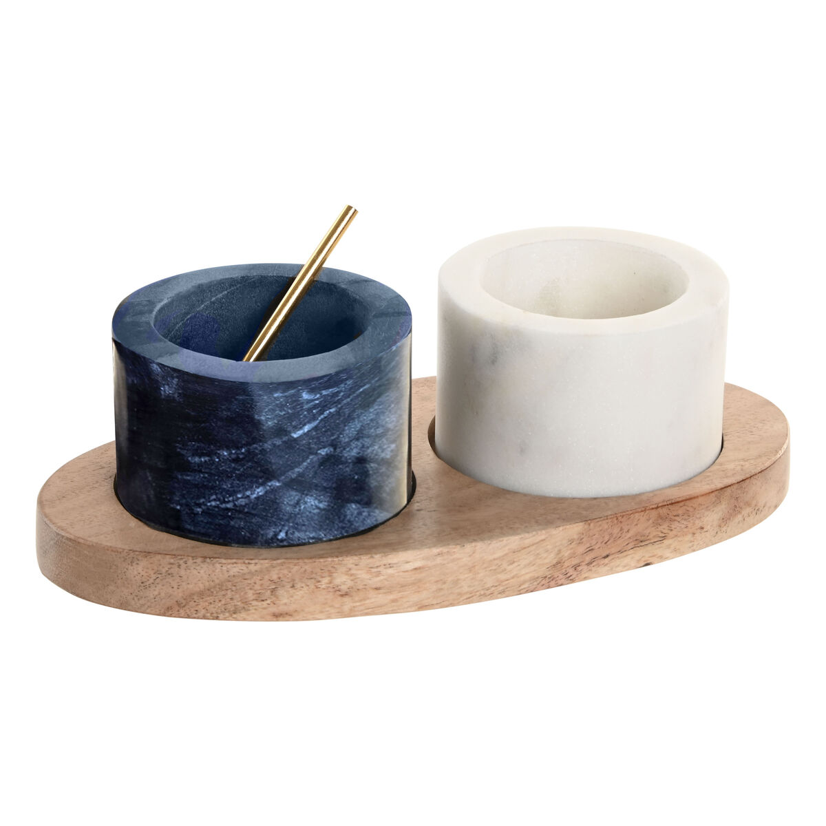 Salt and Pepper Shakers Home ESPRIT White Black Natural Stainless steel Acacia 20 X 10 X 7,6 CM Salt and Pepper Shakers Home ESPRIT White Black Natural Stainless steel Acacia 20 X 10 X 7,6 CM