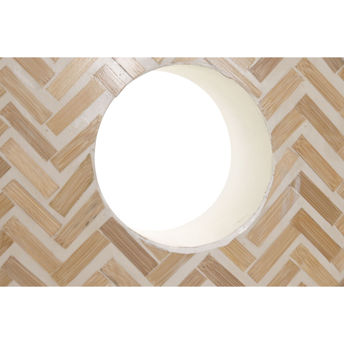 Set of 2 Vases Home ESPRIT White Brown Resin Bamboo Natural Tropical 47 X 13 X 52 CM (2 Pieces)