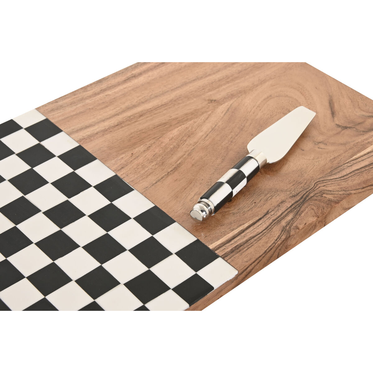 Cutting board Home ESPRIT White Black Natural Modern 20 X 38 X 1,5 CM (4 Pieces)