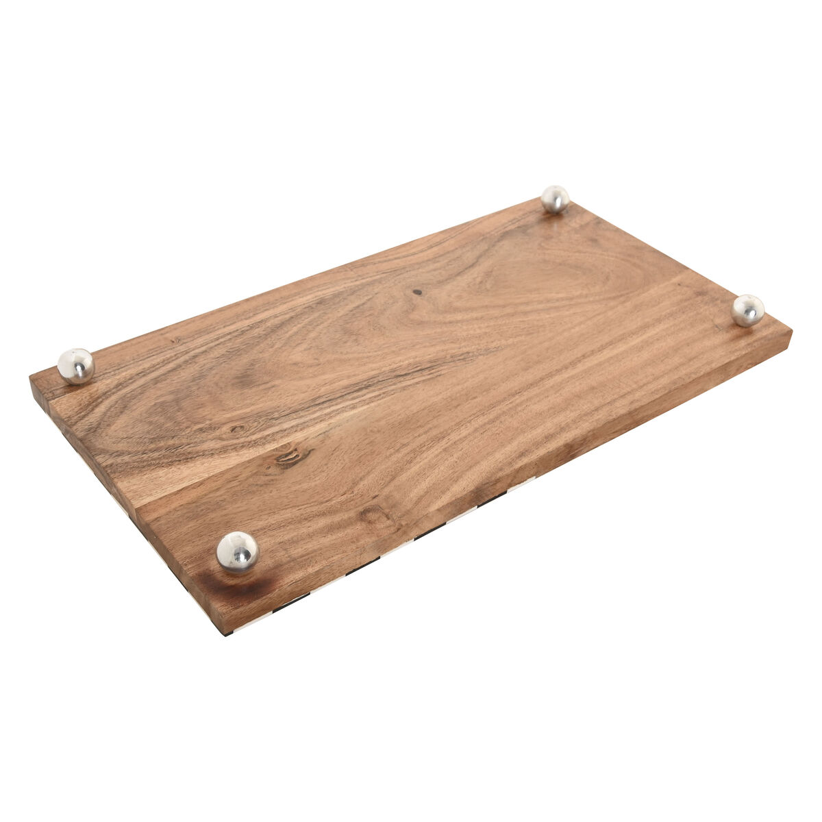 Cutting board Home ESPRIT White Black Natural Modern 20 X 38 X 1,5 CM (4 Pieces)