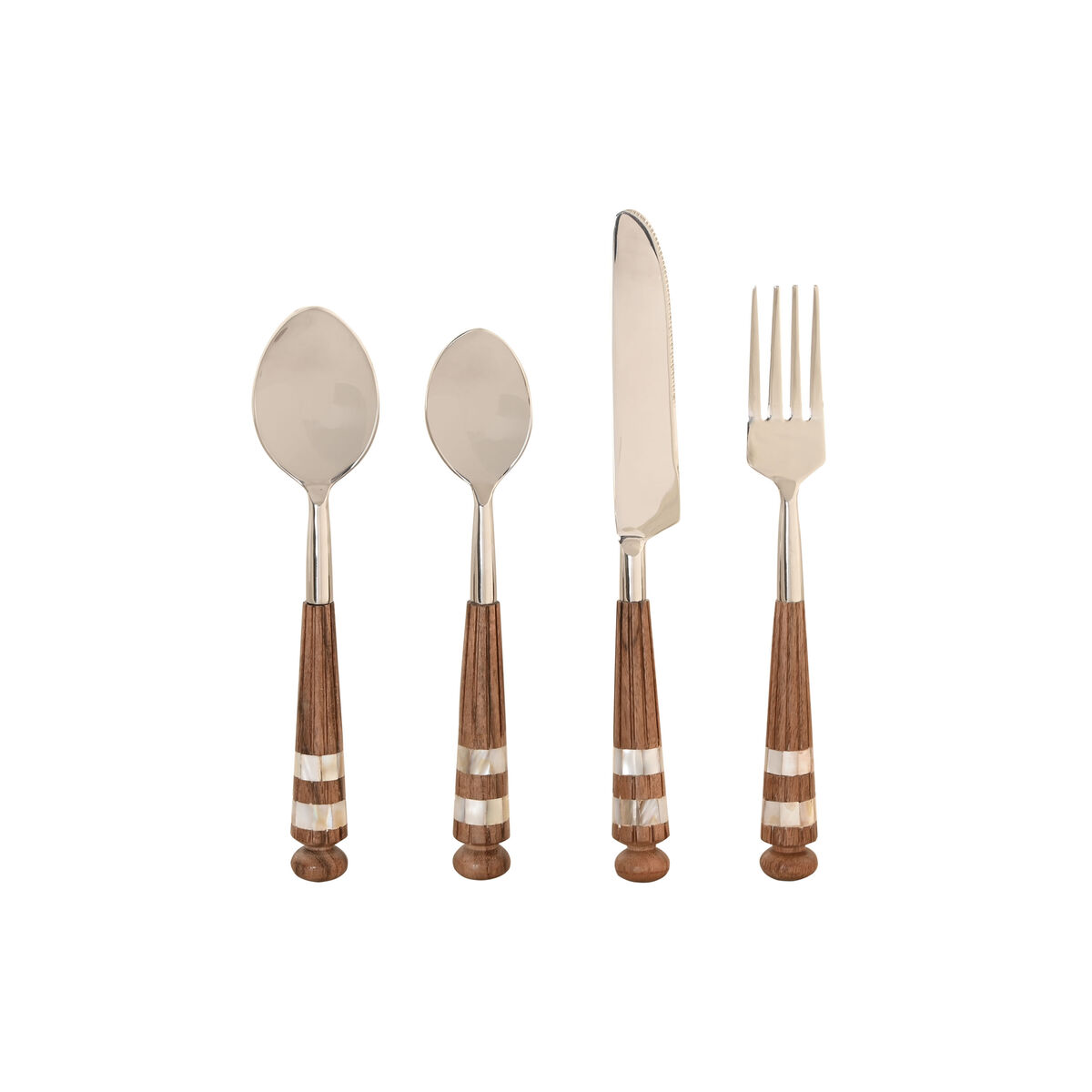 Cutlery Home ESPRIT White Silver Natural Stainless steel Acacia 4,5 X 2 X 21 CM 16 Pieces Cutlery Home ESPRIT White Silver Natural Stainless steel Acacia 4,5 X 2 X 21 CM 16 Pieces
