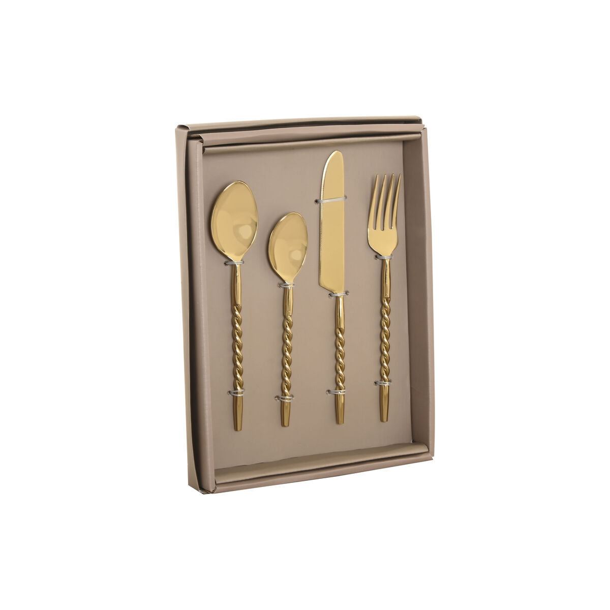 Cutlery Home ESPRIT Golden Stainless steel 4,5 X 2 X 21 CM 16 Pieces