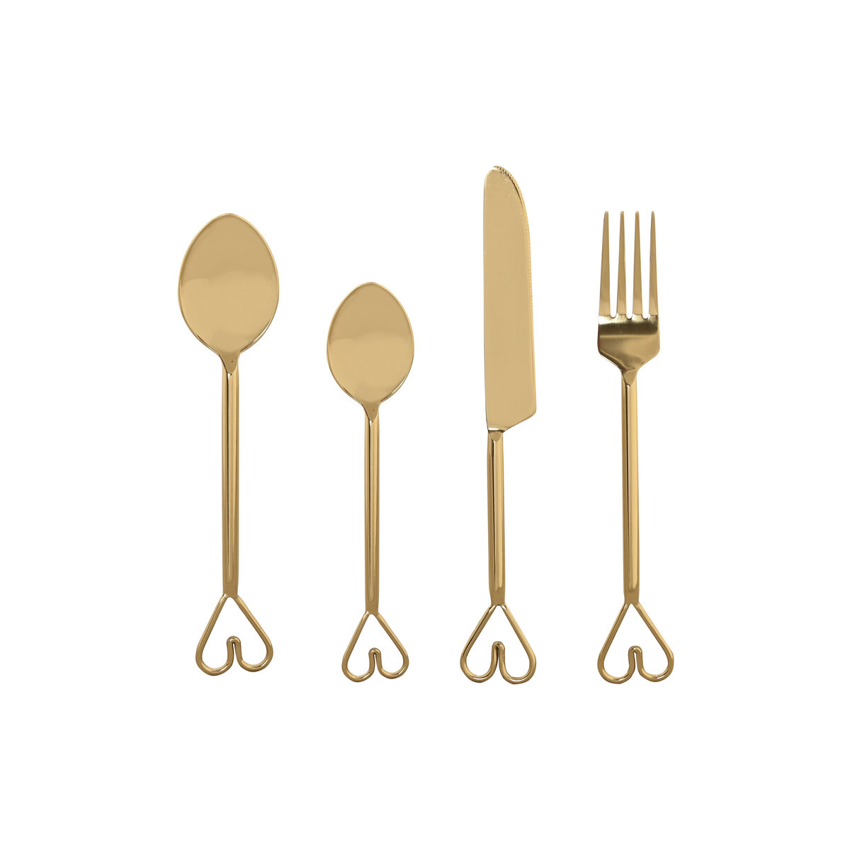 Cutlery Home ESPRIT Golden Stainless steel 4,5 x 1,5 x 21 cm 16 Pieces