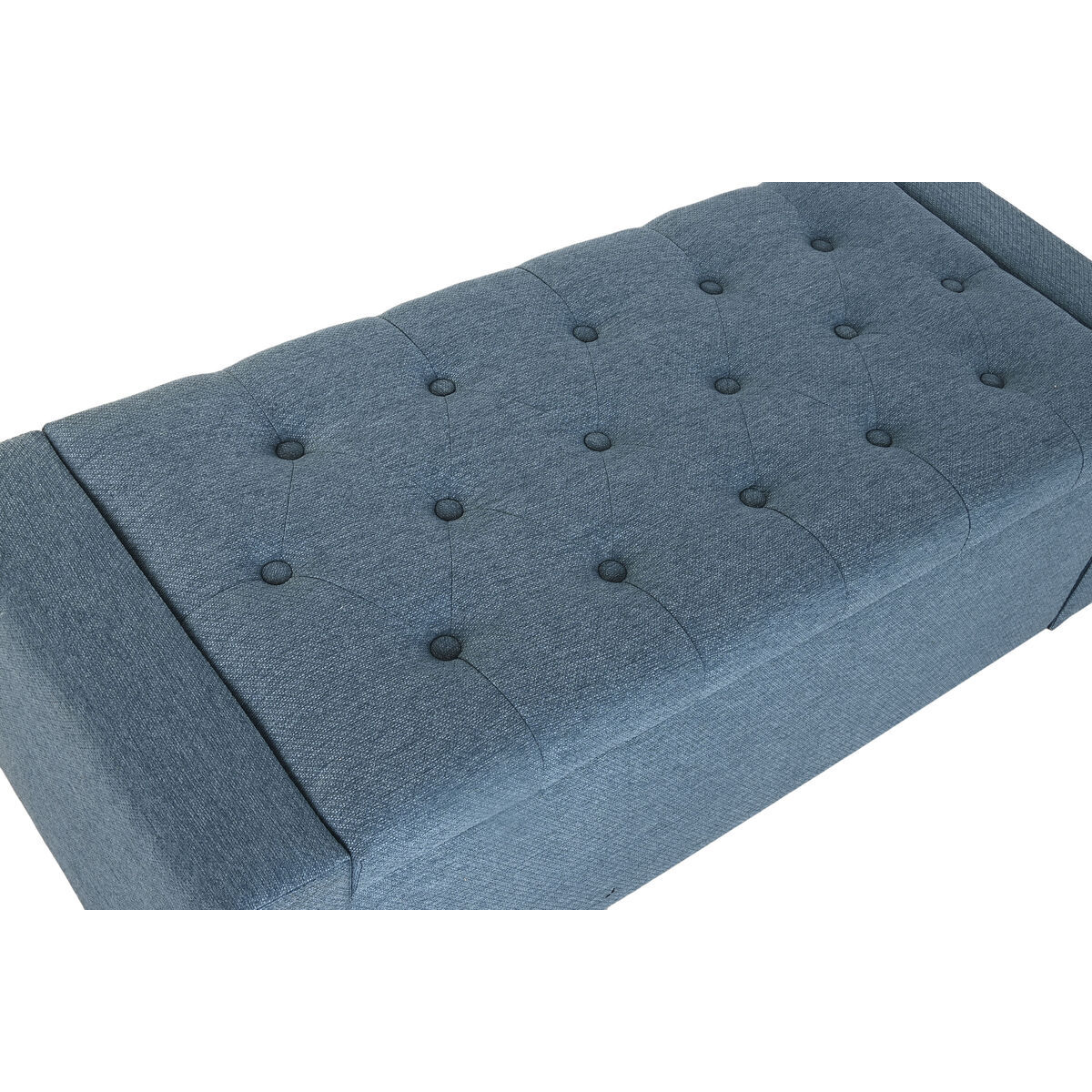 Bench Home ESPRIT Blue Polyester Wood 120 X 50 X 42 CM