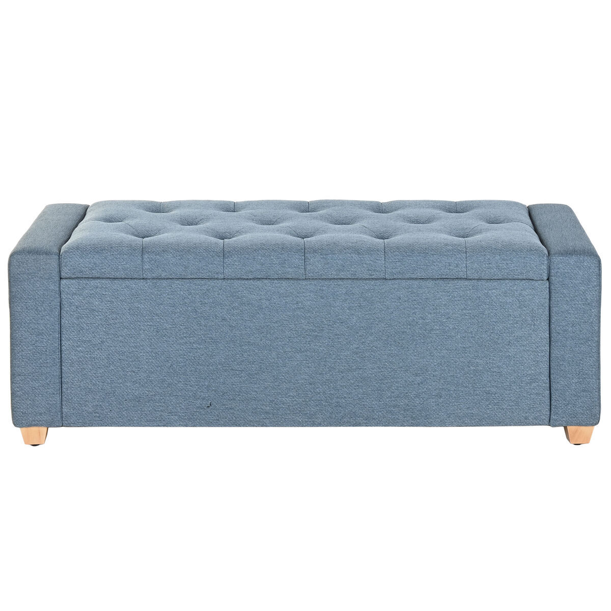 Bench Home ESPRIT Blue Polyester Wood 120 X 50 X 42 CM