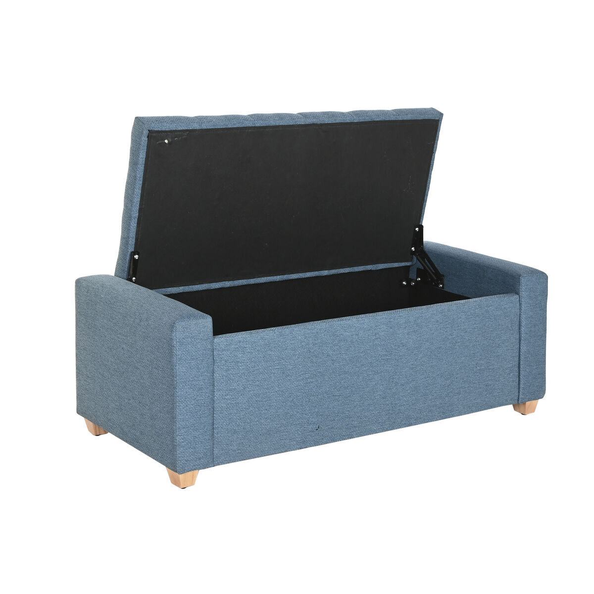 Bench Home ESPRIT Blue Polyester Wood 120 X 50 X 42 CM