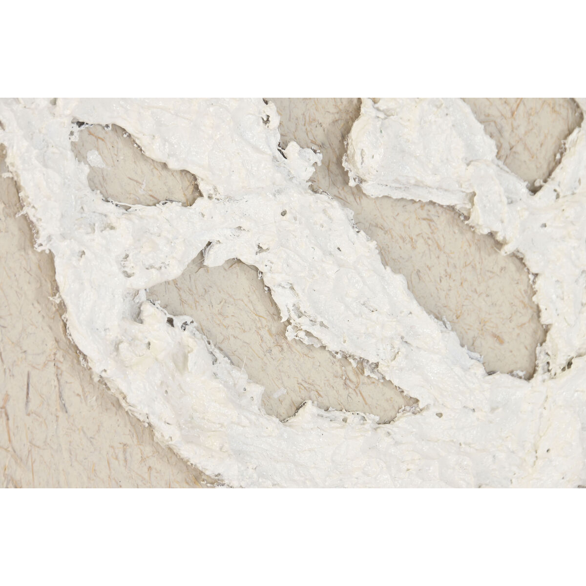 Canvas Home ESPRIT White Beige Leaf of a plant Cottage 62,5 X 3,5 X 62,5 CM (2 Units)