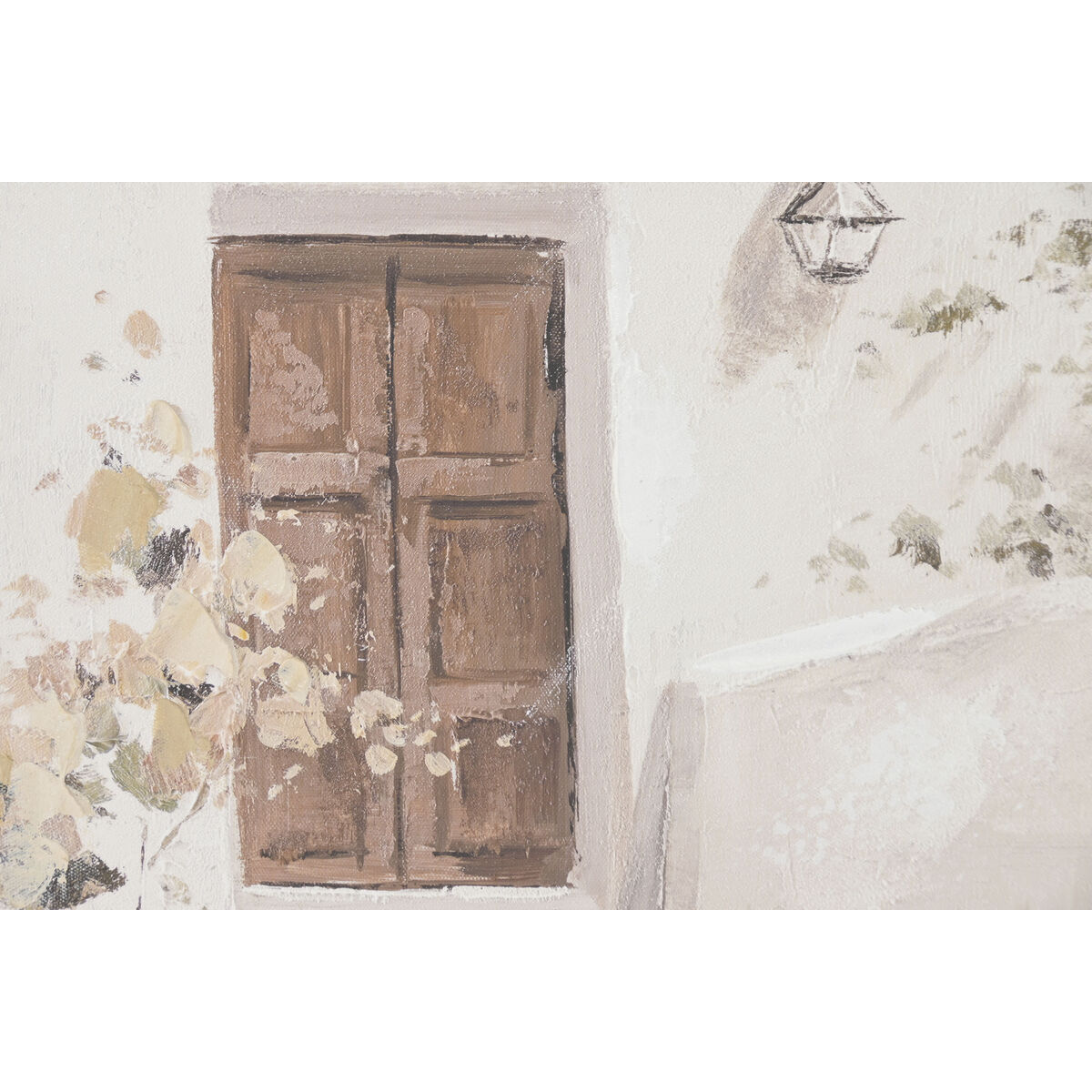 Canvas Home ESPRIT White Green City Cottage 60 x 3,5 x 90 cm (2 Units)