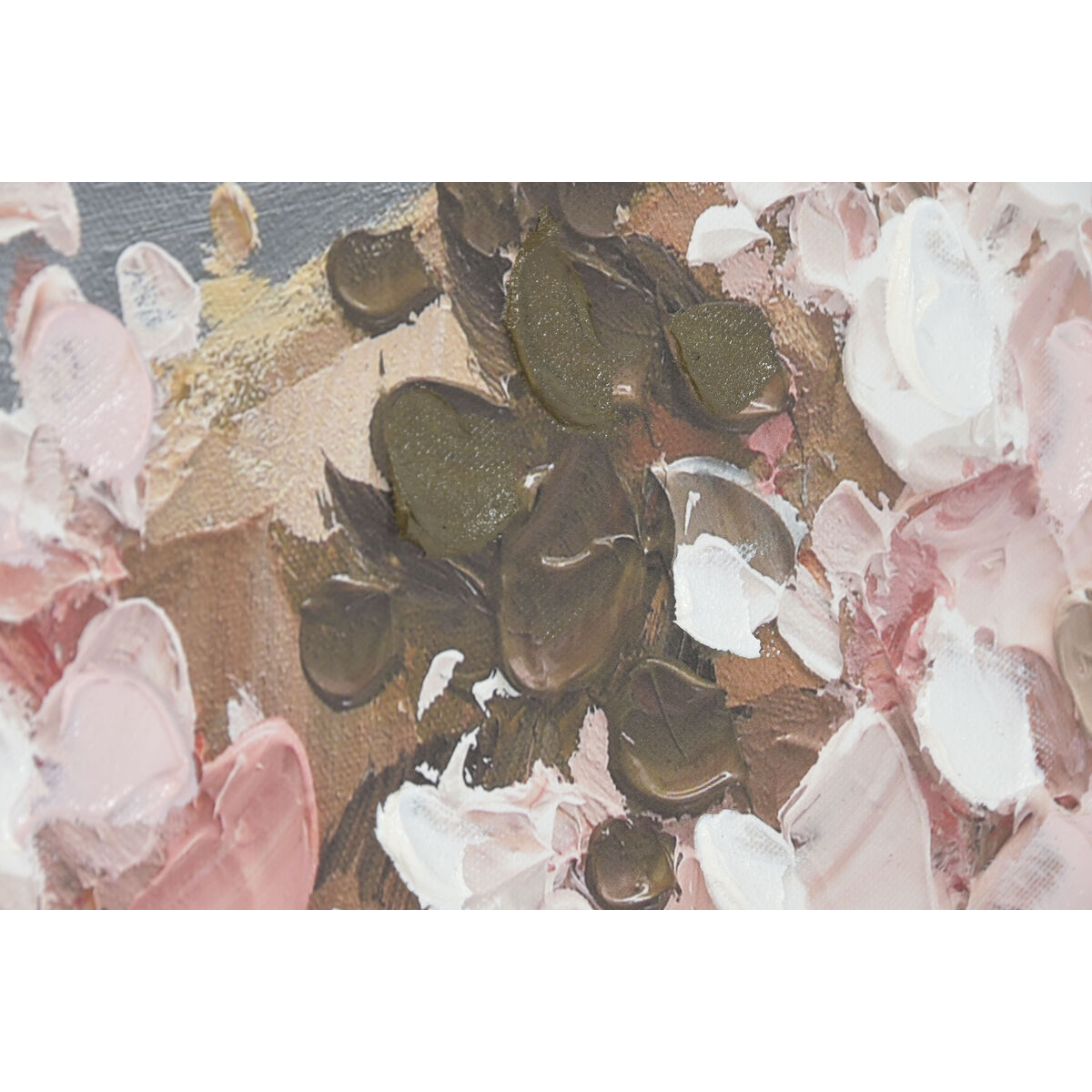 Canvas Home ESPRIT White Pink Moutain 80 x 3,5 x 80 cm (2 Units)