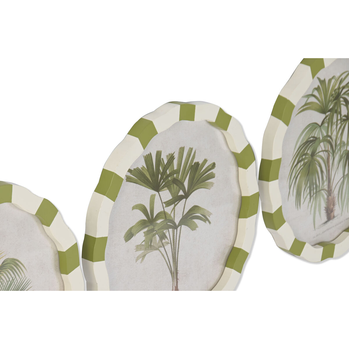 Painting Home ESPRIT White Green Palms Tropical 30 x 2 x 30 cm (4 Units)