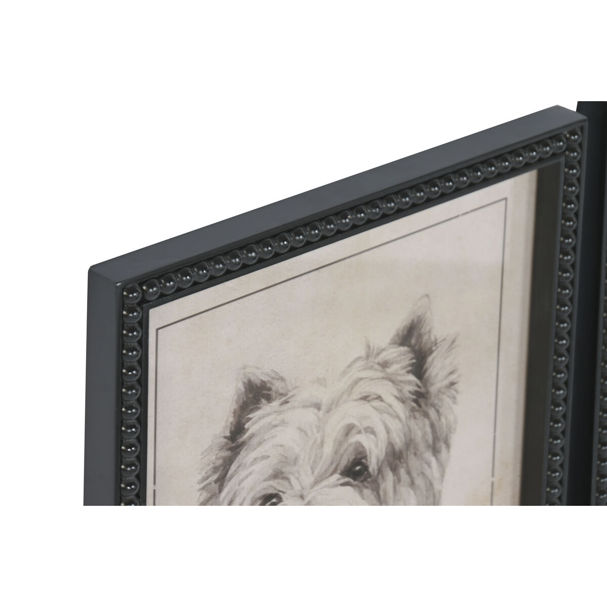 Painting Home ESPRIT Brown Black Dog Cottage 30 x 2,5 x 40 cm (6 Units)