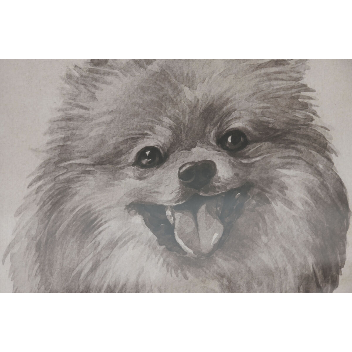 Painting Home ESPRIT Brown Black Dog Cottage 30 x 2,5 x 40 cm (6 Units)