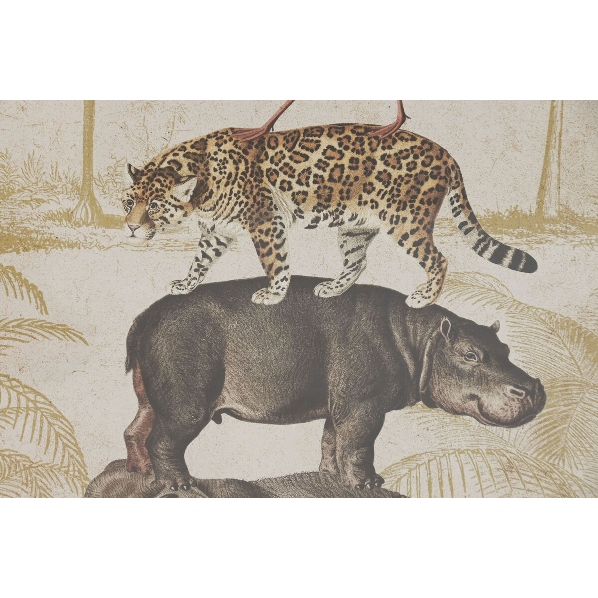 Painting Home ESPRIT Colonial animals 50 x 2,5 x 70 cm (2 Units)