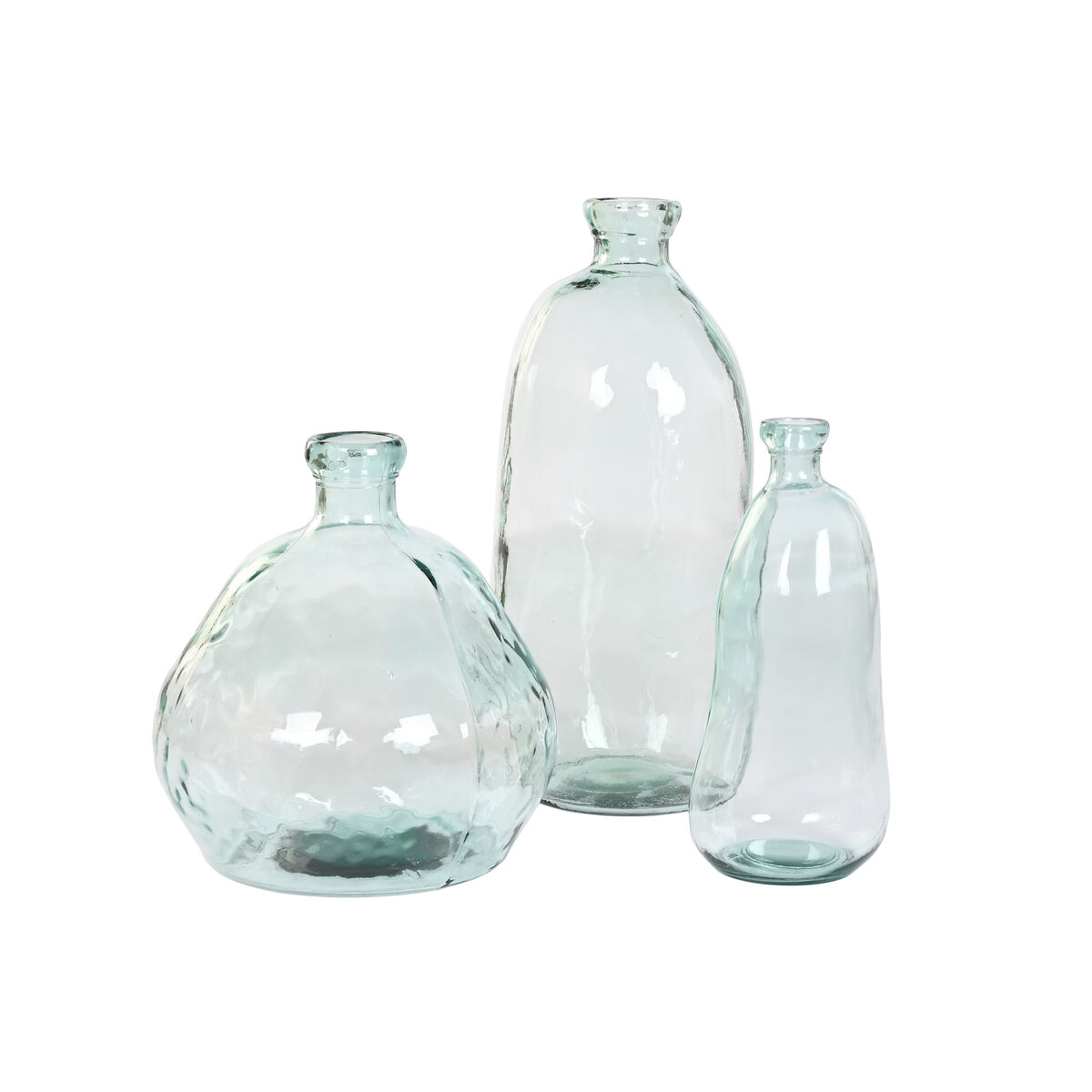 Vase Home ESPRIT Transparent Recycled glass 45 x 45 x 47,5 cm