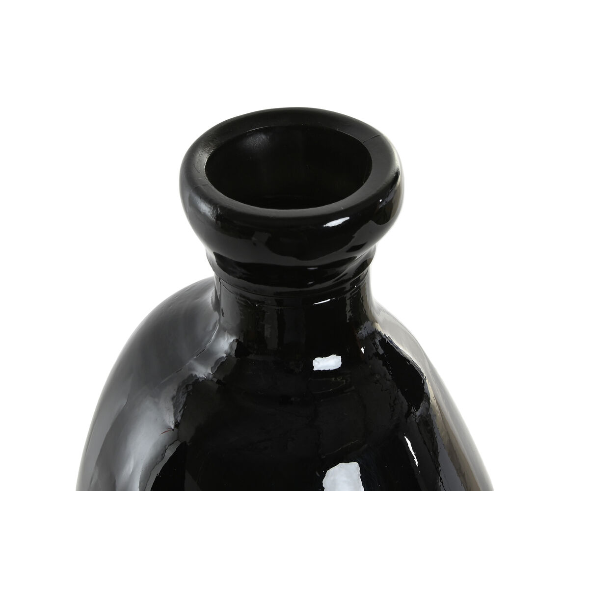 Vase Home ESPRIT Black Recycled glass 22 x 22 x 51 cm