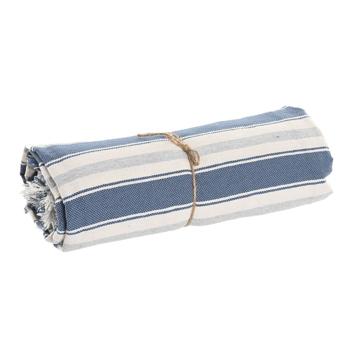 Blanket Home ESPRIT Blue Grey Stripes
