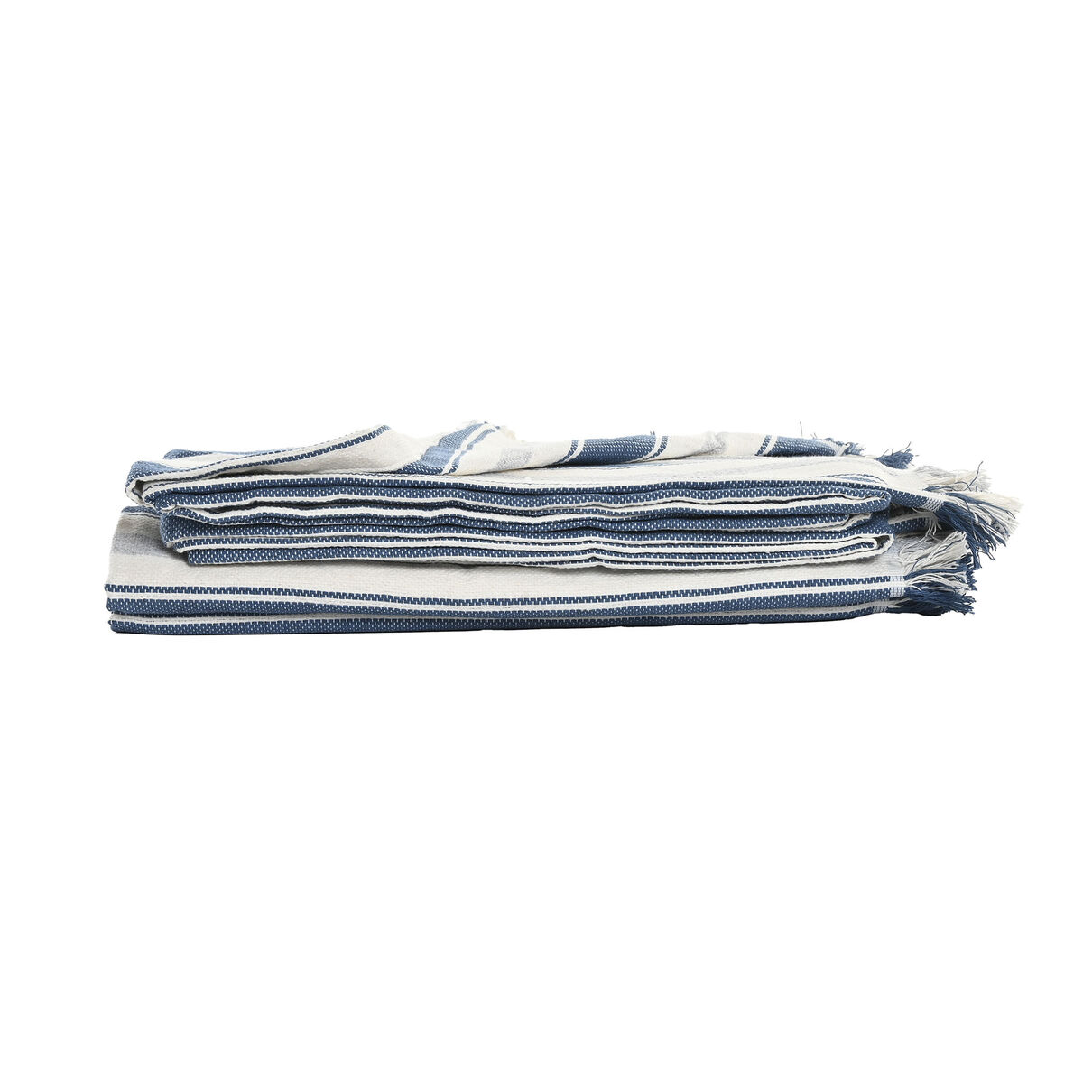 Blanket Home ESPRIT Blue Grey Stripes