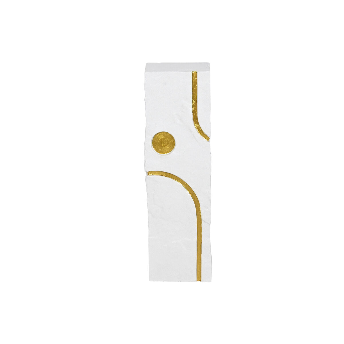 Pedestal Home ESPRIT White Golden MDF Wood Modern 25 x 25 x 80 cm