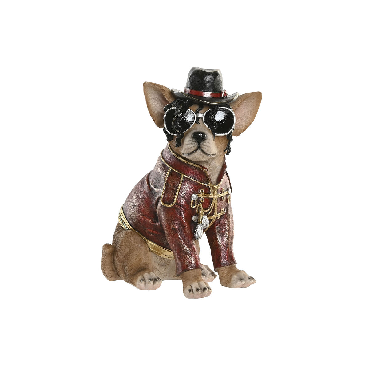Decorative Figure Home ESPRIT Brown Golden Maroon Dog