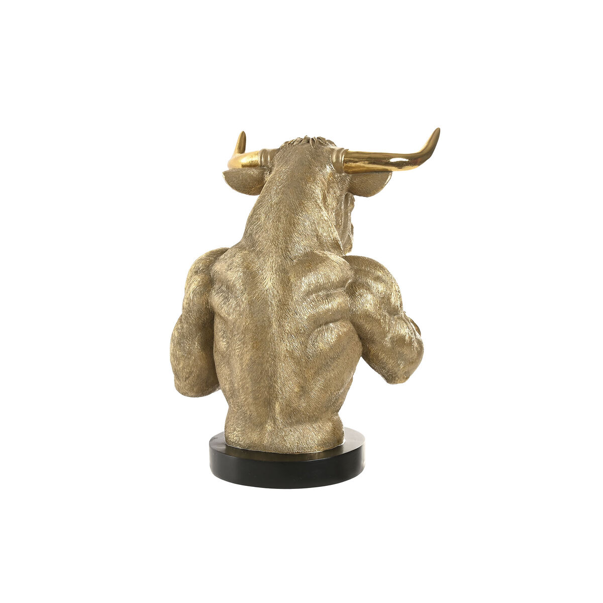 Decorative Figure Home ESPRIT Black Golden Bull 25,5 X 24,5 X 33,5 CM (2 Units)
