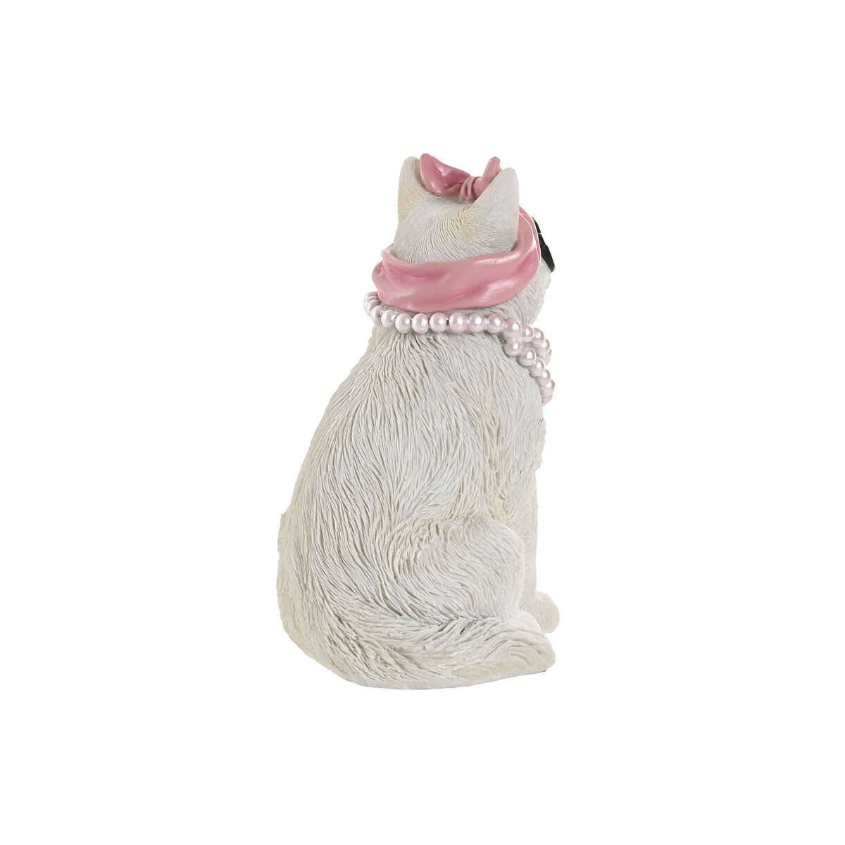 Decorative Figure Home ESPRIT Blue White Pink Cat 13,5 X 13 X 19,5 CM (2 Units)