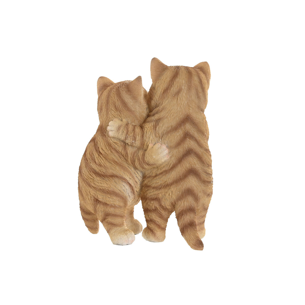 Decorative Figure Home ESPRIT Brown Grey Cats 13,5 X 9 X 18 CM (2 Units)
