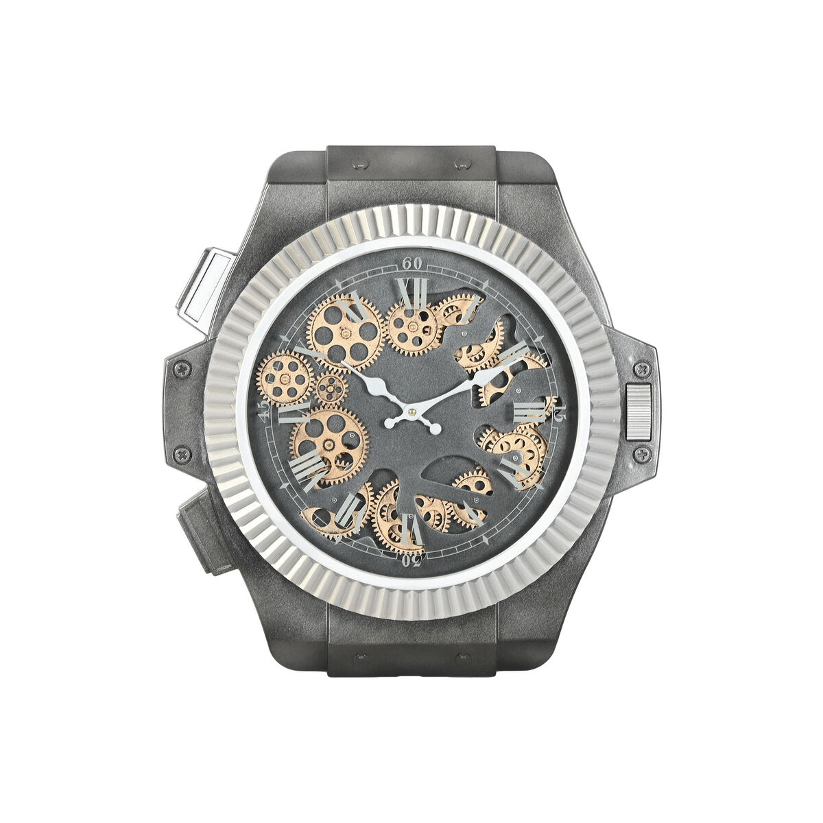Wall Clock Home ESPRIT Black Silver Iron