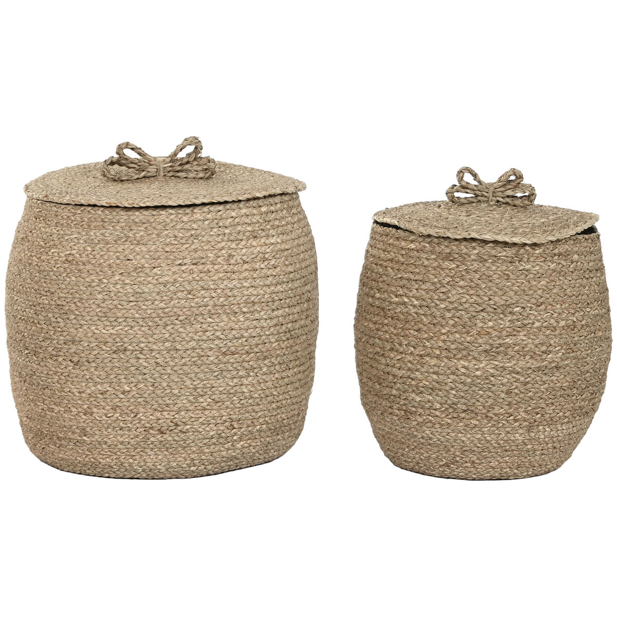 Basket set Home ESPRIT Natural Seagrass Boho (2 Pieces)